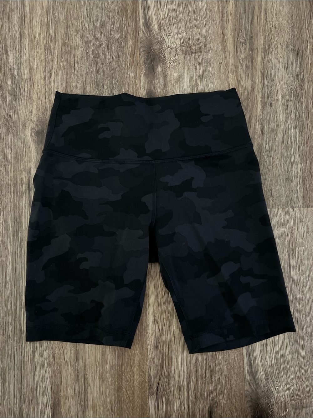 Lululemon Black Camo Biker Shorts 8” inseam
